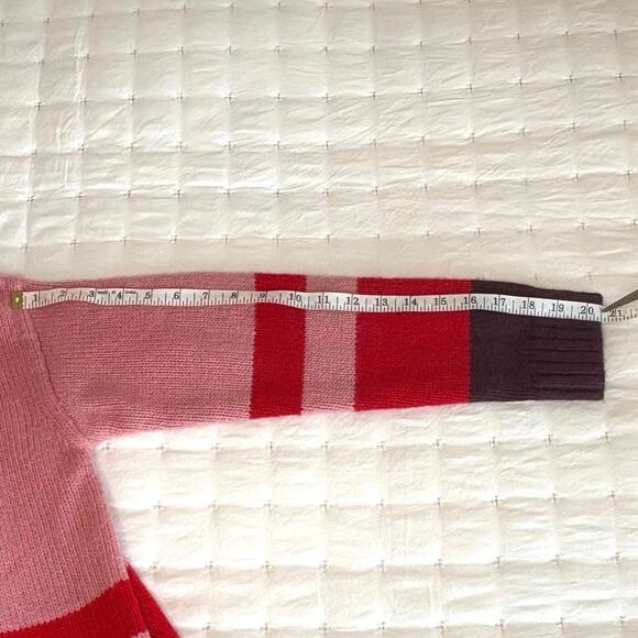 Ann Taylor Color Block Tunic Turtleneck Sweater Women's S | Pink Stripe | EUC - Picture 10 of 10